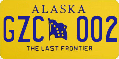 AK license plate GZC002