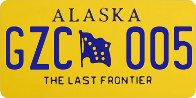 AK license plate GZC005