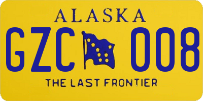 AK license plate GZC008