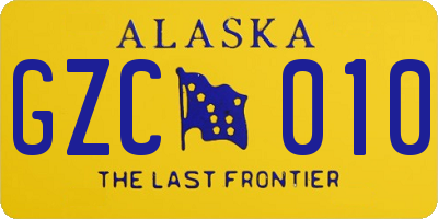 AK license plate GZC010