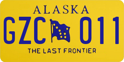 AK license plate GZC011