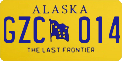 AK license plate GZC014