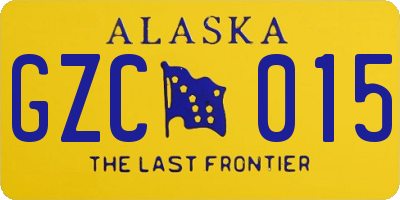 AK license plate GZC015