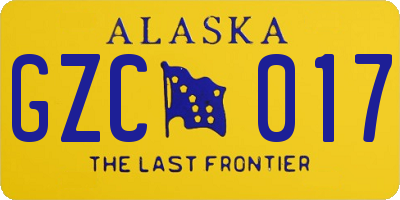 AK license plate GZC017