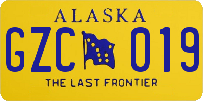 AK license plate GZC019