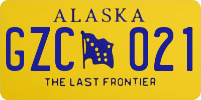 AK license plate GZC021