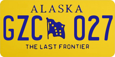 AK license plate GZC027