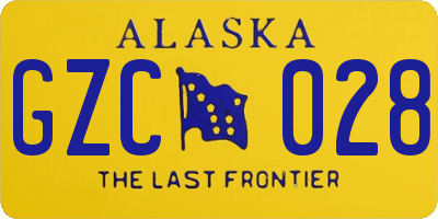 AK license plate GZC028