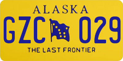 AK license plate GZC029