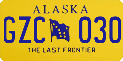 AK license plate GZC030