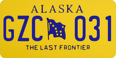 AK license plate GZC031