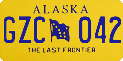 AK license plate GZC042