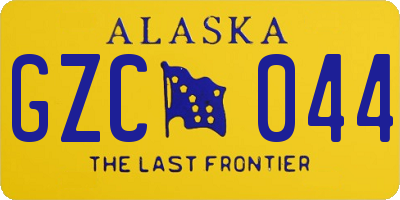 AK license plate GZC044