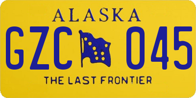 AK license plate GZC045