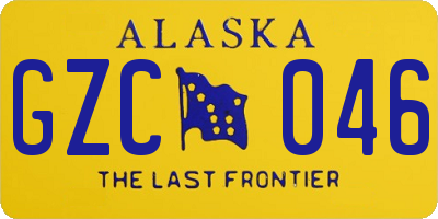 AK license plate GZC046