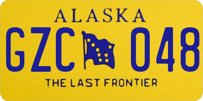 AK license plate GZC048