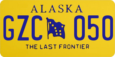AK license plate GZC050