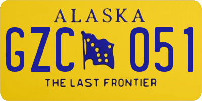 AK license plate GZC051