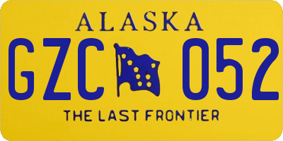 AK license plate GZC052