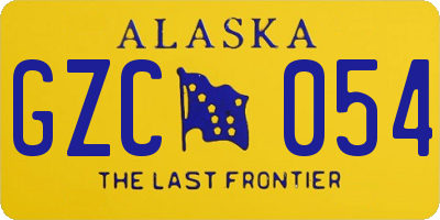 AK license plate GZC054