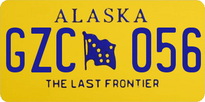 AK license plate GZC056