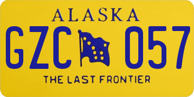 AK license plate GZC057