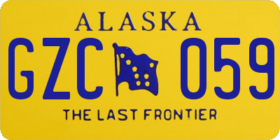 AK license plate GZC059