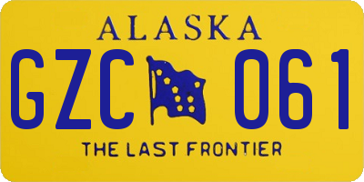 AK license plate GZC061