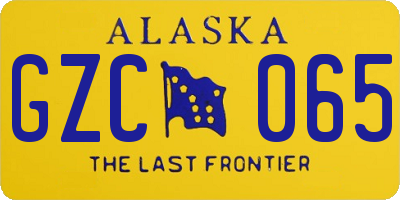 AK license plate GZC065