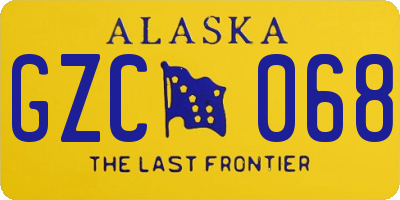 AK license plate GZC068