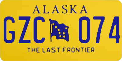 AK license plate GZC074