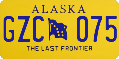 AK license plate GZC075