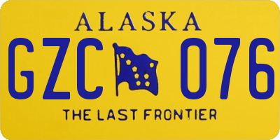 AK license plate GZC076