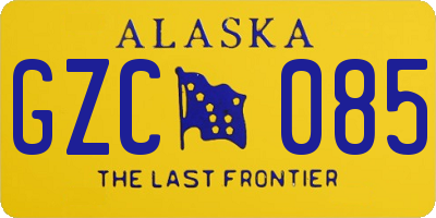 AK license plate GZC085