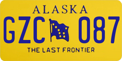 AK license plate GZC087
