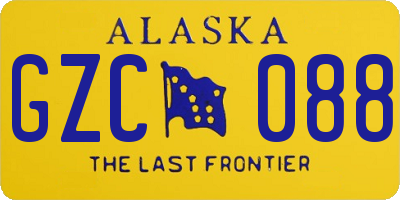 AK license plate GZC088