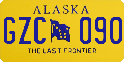 AK license plate GZC090