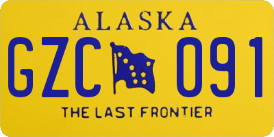 AK license plate GZC091