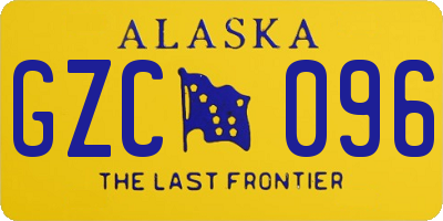 AK license plate GZC096