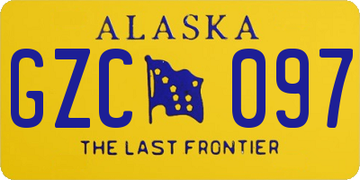 AK license plate GZC097