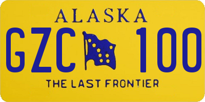 AK license plate GZC100