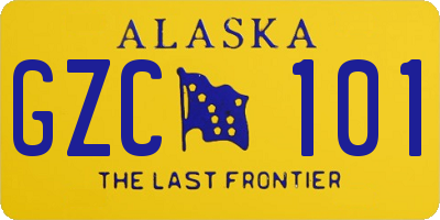 AK license plate GZC101