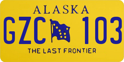 AK license plate GZC103