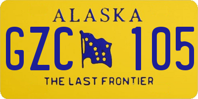 AK license plate GZC105