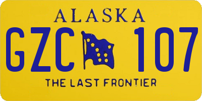 AK license plate GZC107