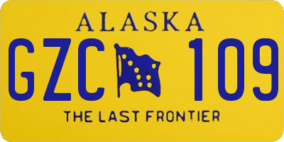 AK license plate GZC109