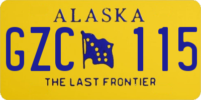 AK license plate GZC115