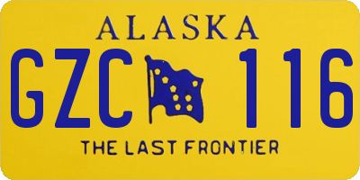 AK license plate GZC116
