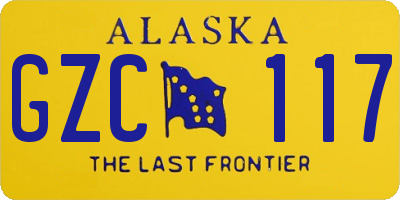 AK license plate GZC117