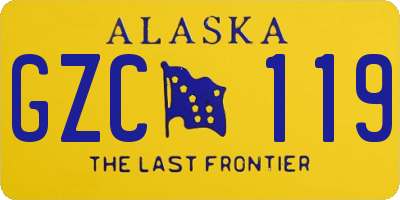 AK license plate GZC119